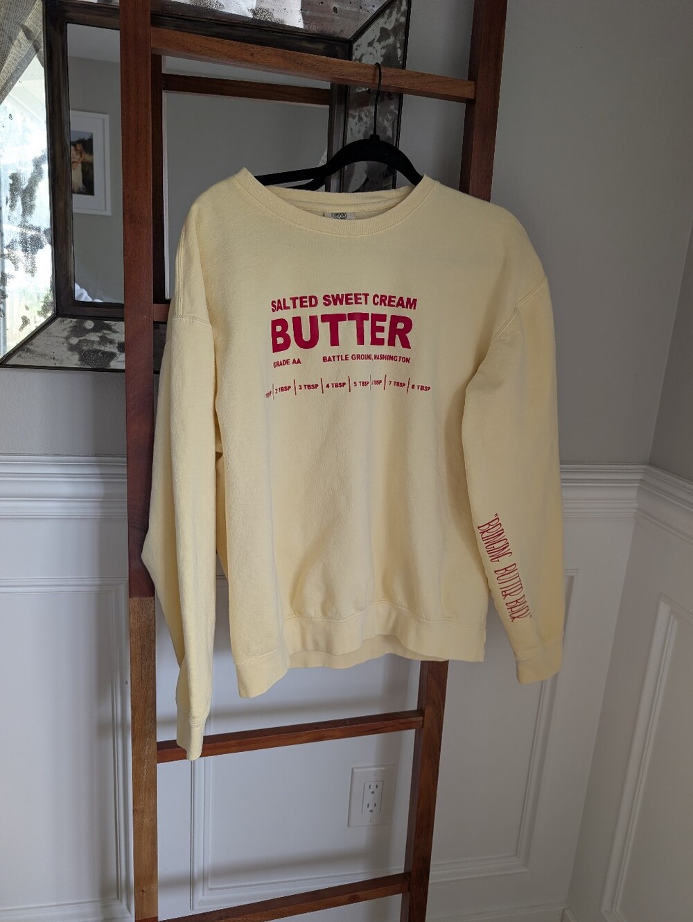 Butter Graphic Crewneck Sweatshirt - Yellow